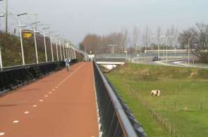 Beeld bij Snelfietsroute Wassenaar Den Haag wordt gerealiseerd