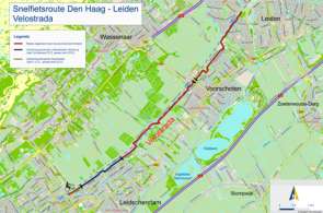 Beeld bij Verbinding Den Haag en Leiden via fietssnelweg