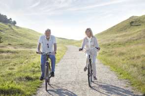 Beeld bij Fietsen123 op de 50PlusBeurs