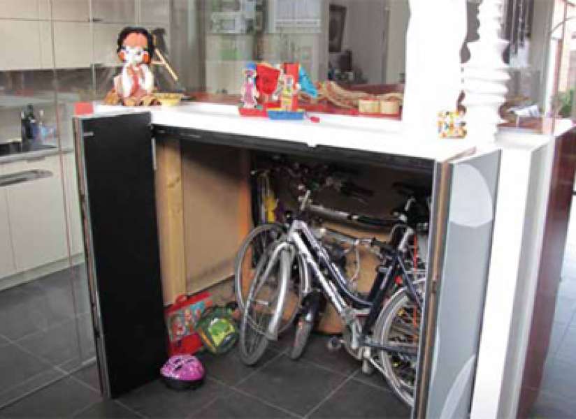 Floreren Botsing Fietstaxi Tips: hoe kunt u fietsen opbergen in een huis zonder berging? | Fietsen123